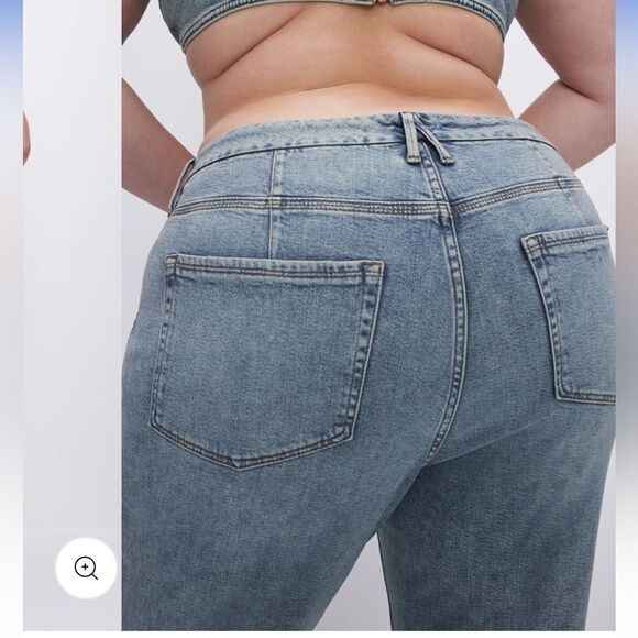 NWT- Good American-GOOD '90s RELAXED JEANS | INDIGO499- Size 18 - Picture 4 of 5